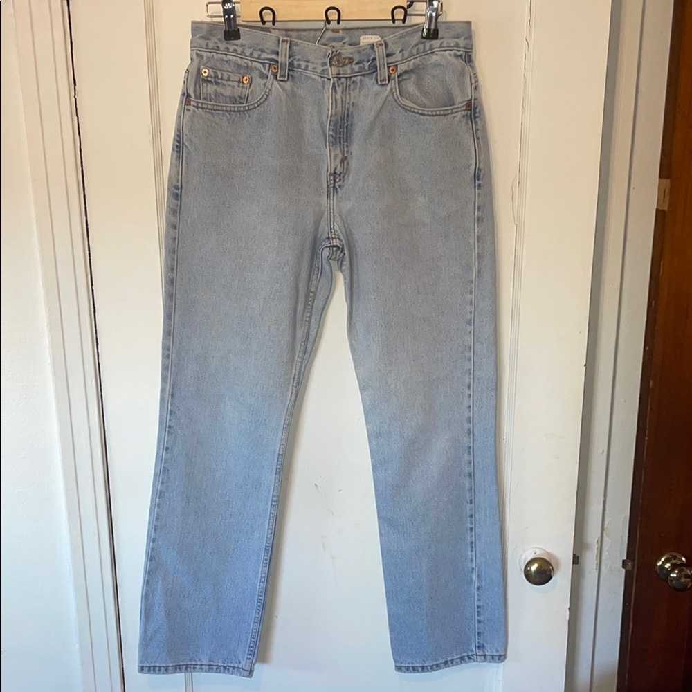 Vintage Levi's 505 Regular Fit Straight Leg Denim Jeans Light Wash R Trademark